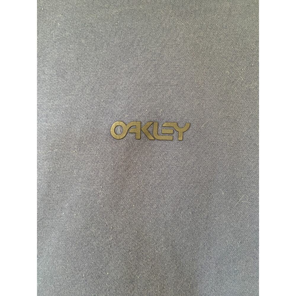 Oakley Sweatshirt Men's XL Navy Regular Fit Lightning Spellout Logo Hoodie - Picture 3 of 4